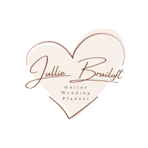 Logo Jullie Bruiloft, online weddingplanner. Hart. Transparant logo.