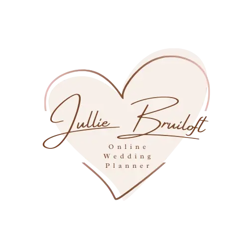 Logo Jullie Bruiloft, online weddingplanner. Hart. Transparant logo.